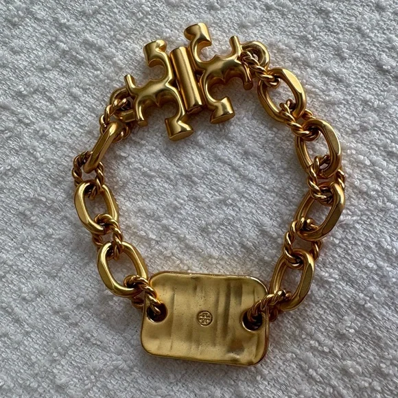 Tory Burch Roxanne Gold Logo Chain Bracelet - Picture 2 of 5